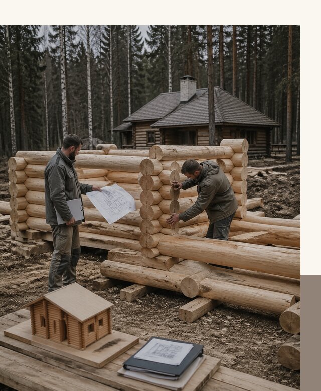 Проектирование и строительство домов из бревна в Санкте-Петербурге